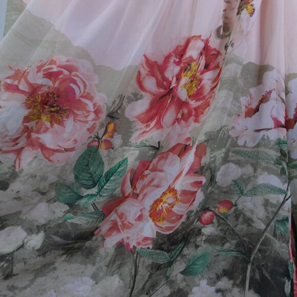 White House Black Market Placed Floral Off Shoulder Blouse Multicolor Size M Nov - Picture 4 of 8